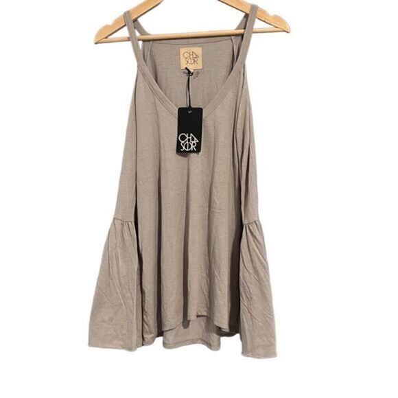 Chaser Gray Cold Shoulder Long Bell Sleeves Top Size M NWT - Picture 11 of 12